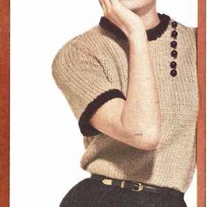 Linda Dress • 1960s Knitting Knit Sweaterdress Tunic Sweater Pattern • Vintage Vogue Knit •  1961 Woman&#39;s Digital PDF