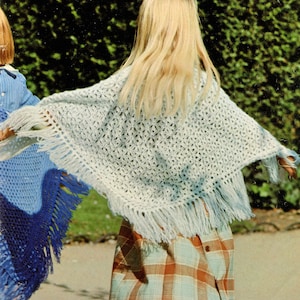 Snowbell Shawl • 1970s Crochet Cape Wrap Pattern • Vintage 70s Crocheting Wedding Stole Patterns • Retro Yarns • Instant Download
