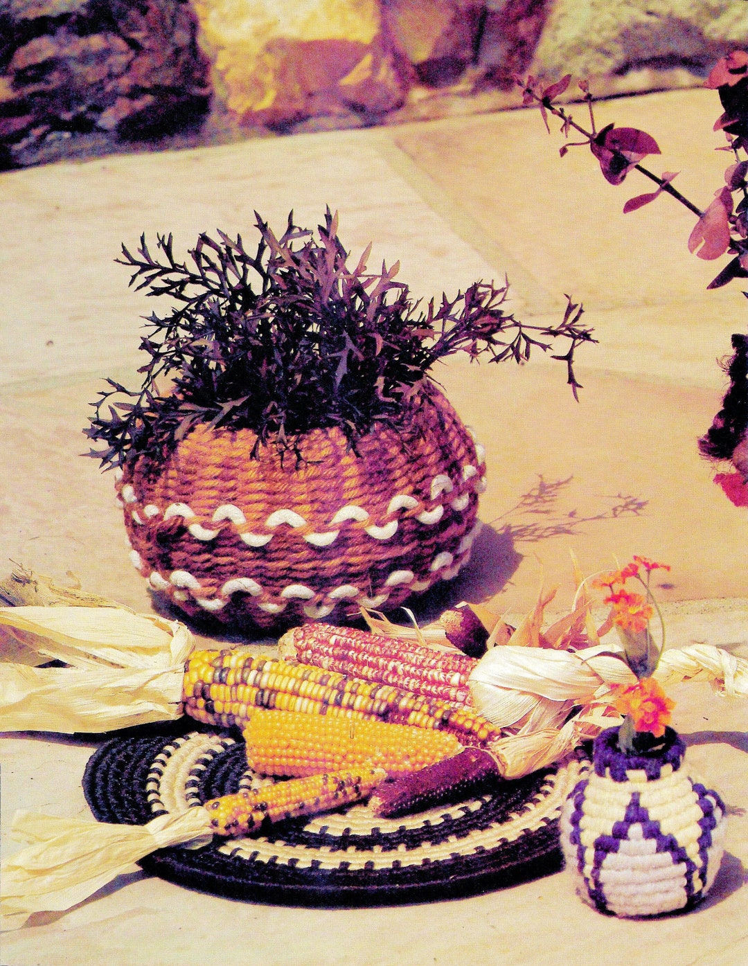Basic Basketry Book 1970s Easy Beginner Basket Making Book Bowl Pots