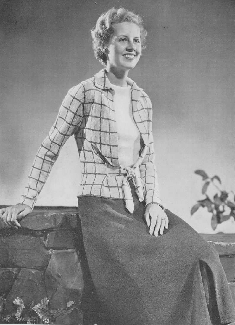Minerva Style Book 1930s Paris Knitting Pattern PDF Women's Day Wedding Knit Dress Sweater Suit Top 30s Vintage Patterns ebook image 5