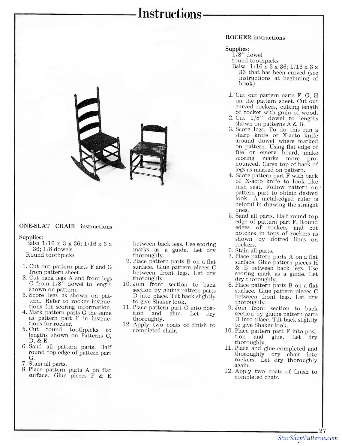 Vintage Miniature Dollhouse Furniture Pattern Book PDF Ebook Etsy