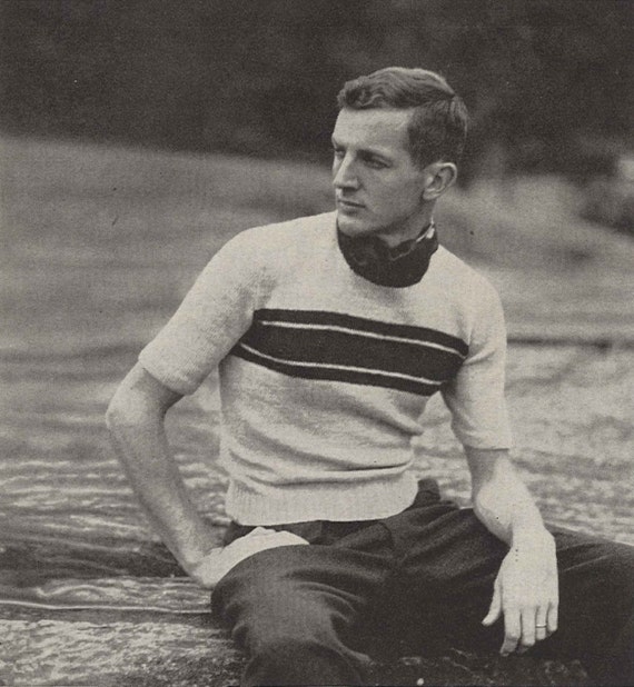 short sleeve knit sweater mens