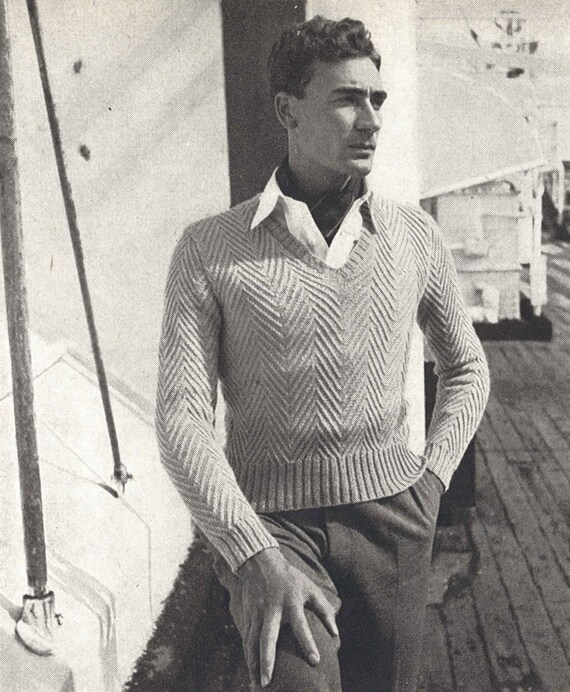 Colin Sweater 1950s Knitting 