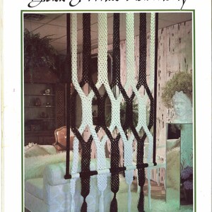 Vintage Macrame Pattern Book PDF • Room Divider, Purse, Bag, Plant Hanger, Wall Art