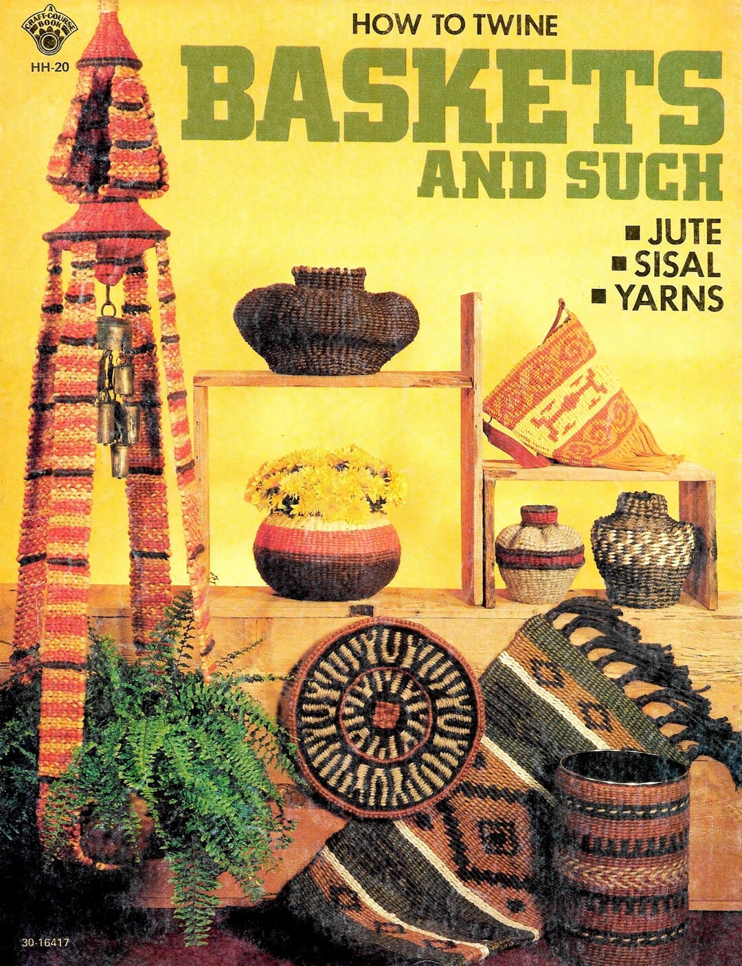 Easy Basketry Book 1970s Quick Beginner Basket Making Book Pots Jars