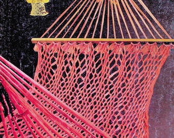Vintage Macrame Pattern Book PDF Download • Macrame Hammock Pattern Macrame Hanging Chair Pattern Macrame Lounger Macrame Swing Pattern
