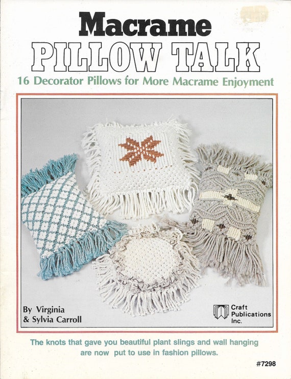 Macrame Pillow Talk 1970s Macrame Patterns Book Boho Home Etsy