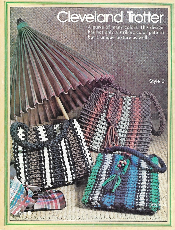 Cleveland Purse 1970s Macrame Bags Design Handbag Designs Etsy