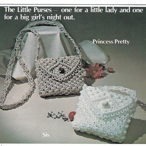 Vintage Macrame Purse Strings Craft Book Patterns With