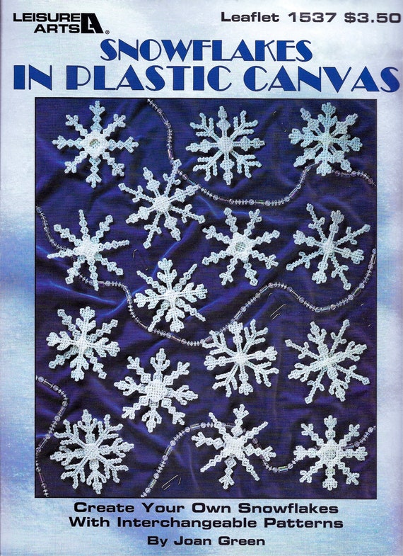 Plastic Canvas Pattern, Christmas Ornaments, Snowflake Ornaments, Vintage  Crafts Pattern, Plastic Canvas Hanging Snowflakes 10-mesh 