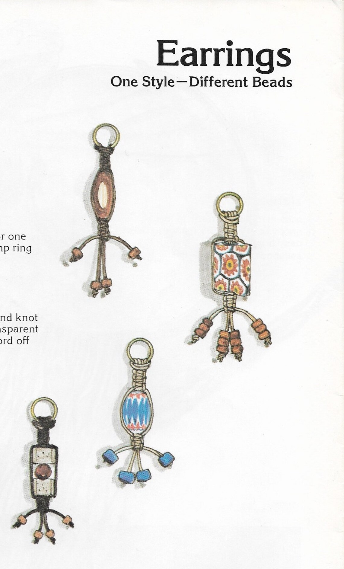 Macrame Jewelry Book 1970s Necklace Choker Earrings Etsy