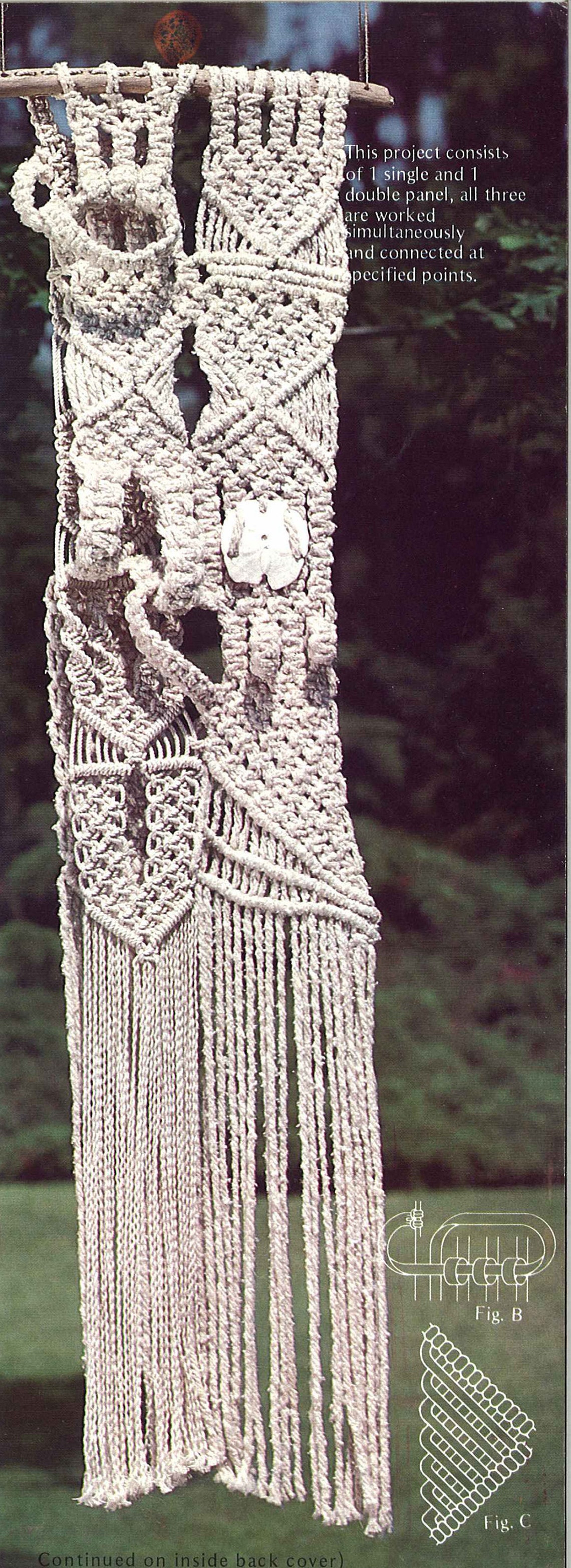 Macramé Wall Hangings 1970s Macrame Pattern Art Book 70s Etsy
