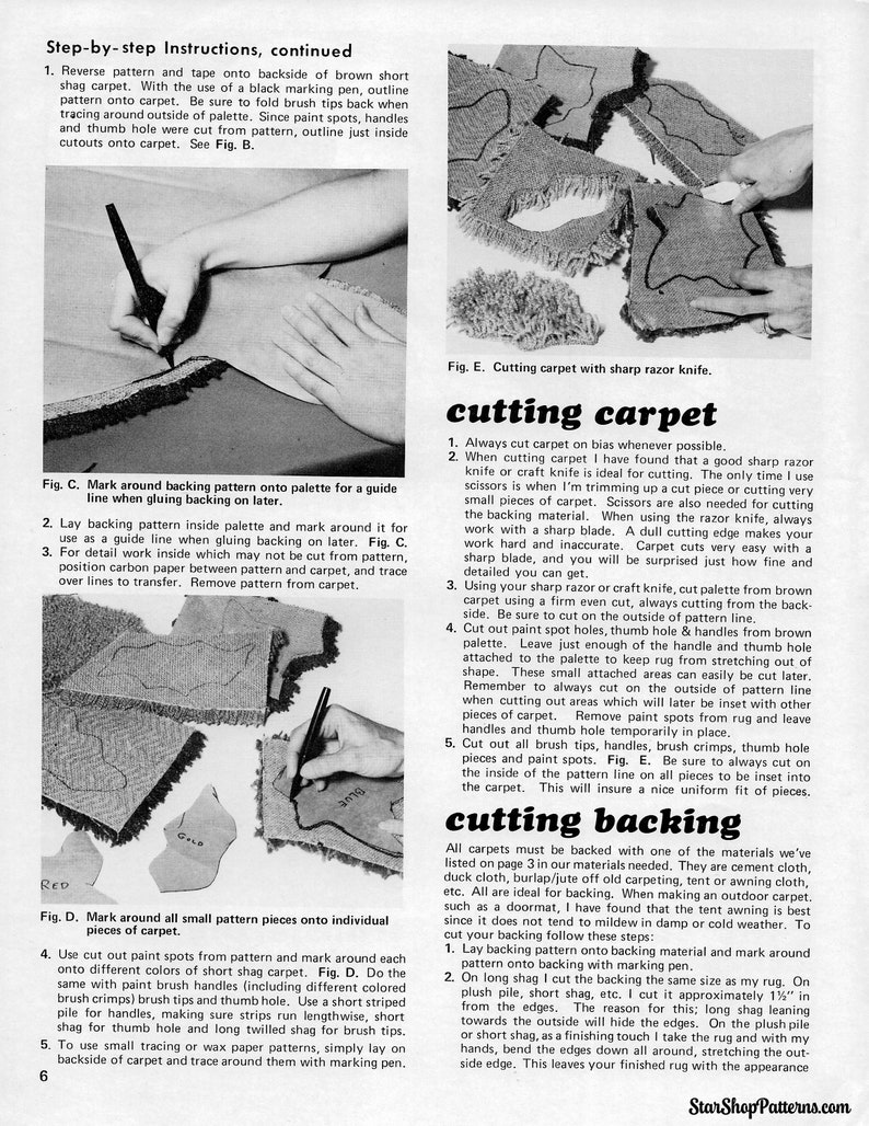 Libro para hacer alfombras vintage en PDF • Libro para principiantes de alfombras vintage de los años 70 • Libros de patrones de manualidades en PDF Alfombra de los años 70 • Descarga digital de libros electrónicos en PDF imagen 6