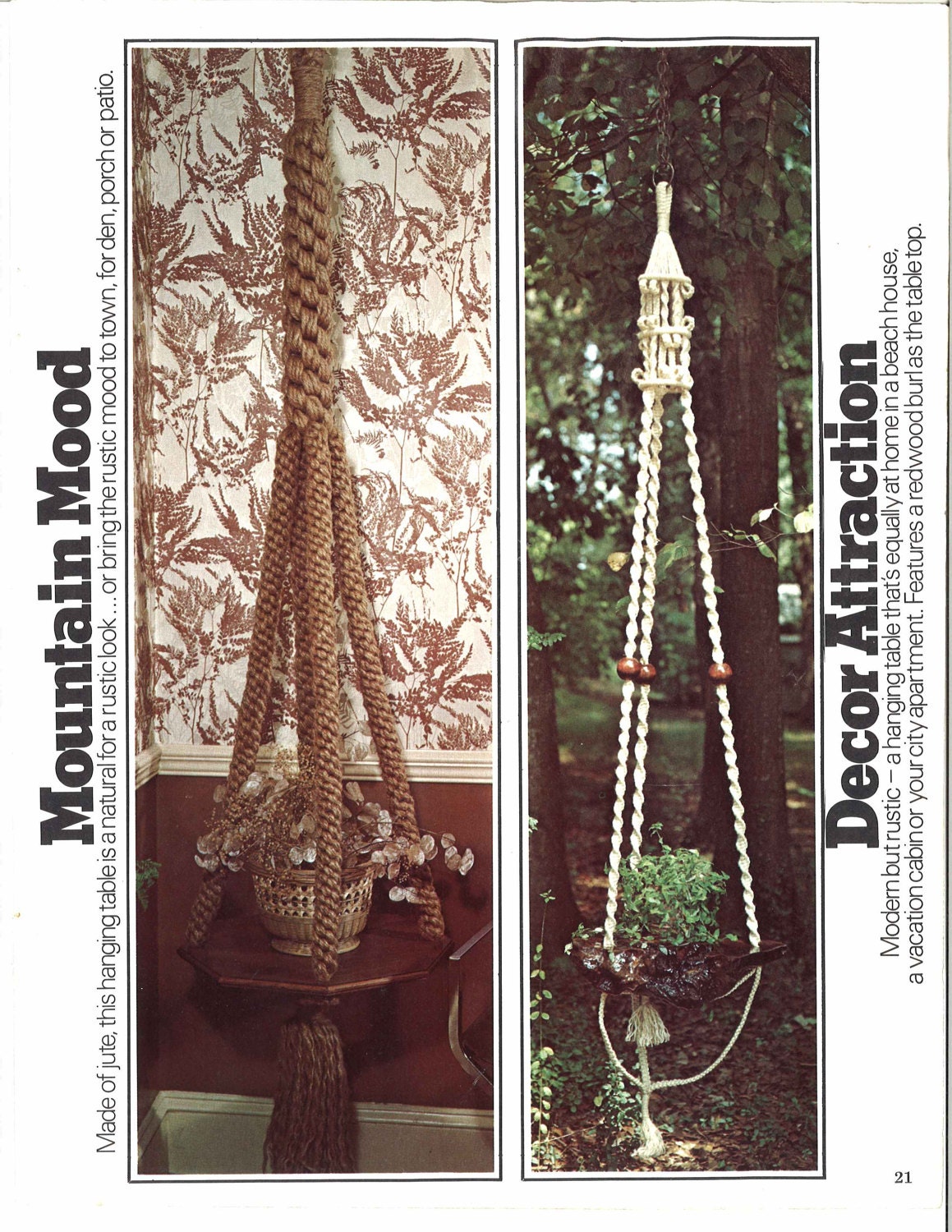 Old Knots New Ideas Book 1970s Southwest Macrame Patterns Purse Wall Art  Macramé Pattern Booklet 70s Vintage Pot Plant Hanger PDF 