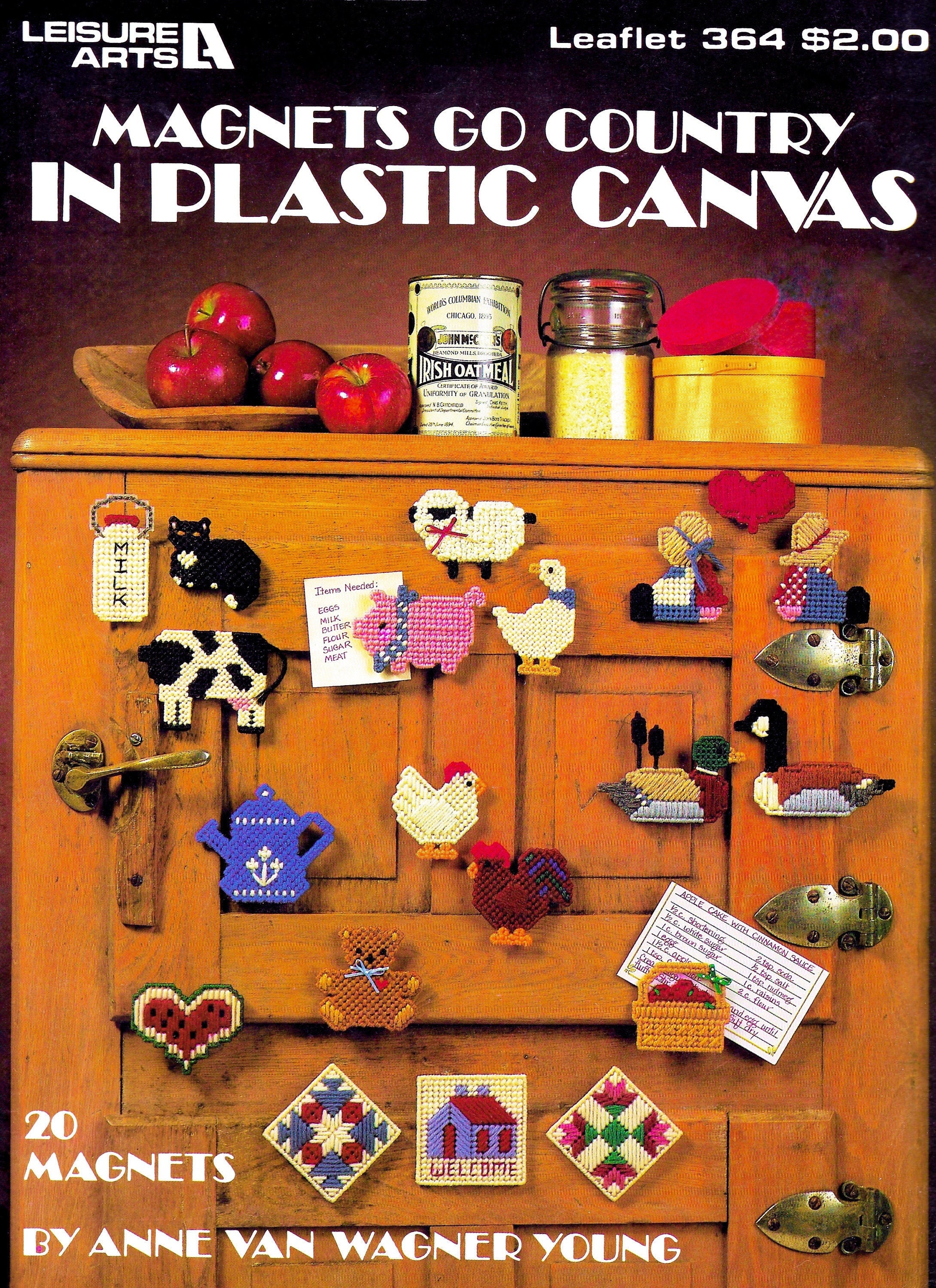 Vintage Plastic Canvas Pattern Book PDF Country Home House Magnet
