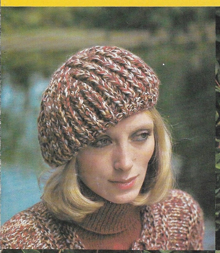 Vintage 1970s K-Mart Cream Bauble Knit Beret Hat Vintage New 1970s Knit Mint/cream Beret | eBay main image 4
