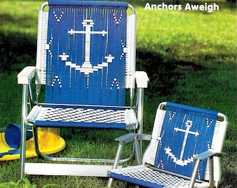 Kids Macrame Chairs • DIY Macrame Chair Pattern Patio Lawn Chair Folding Deck Furniture Ottoman • Pattern Book Booklet 70s Vintage Books PDF