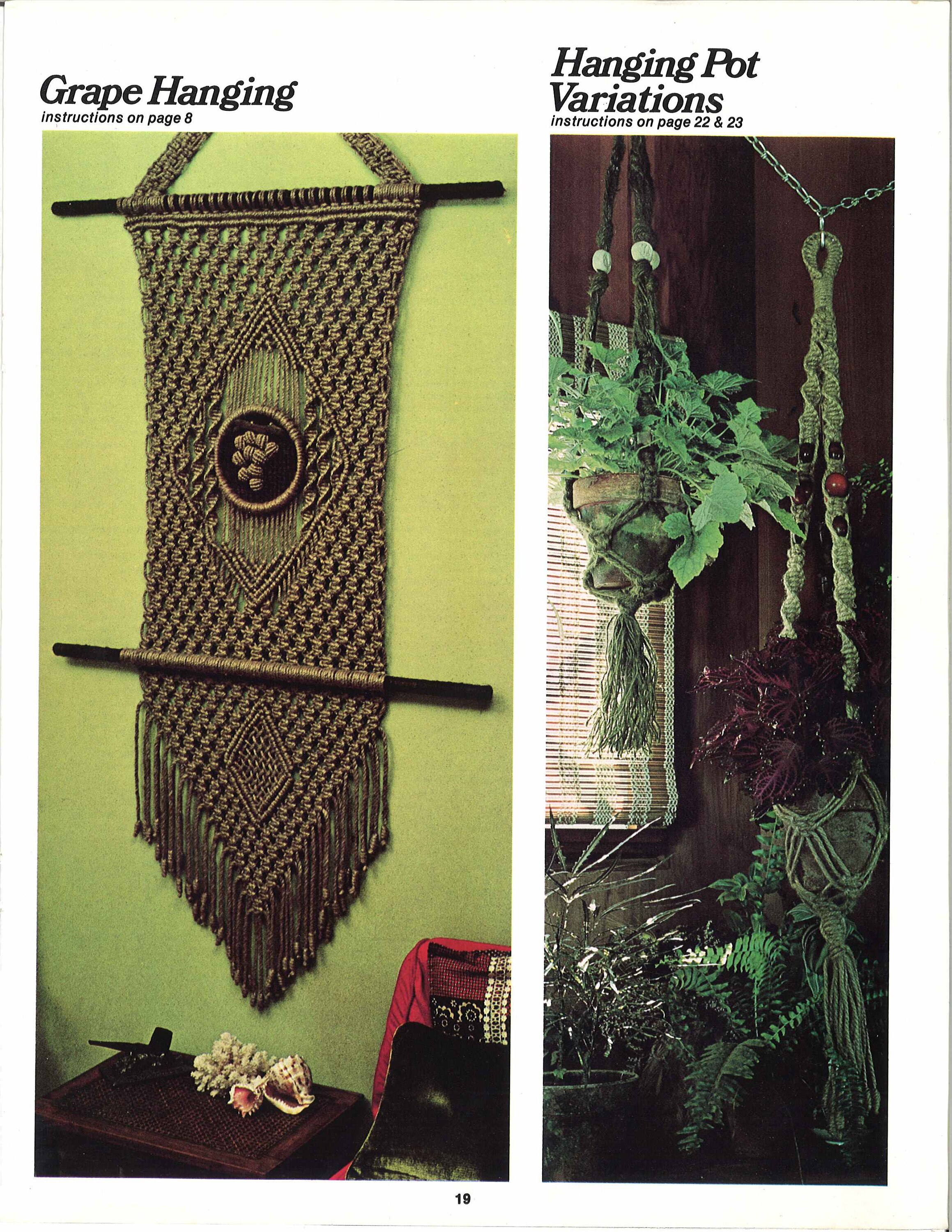 Macramé Why Knot 1970s Macrame Knots How to Instruction Etsy Canada