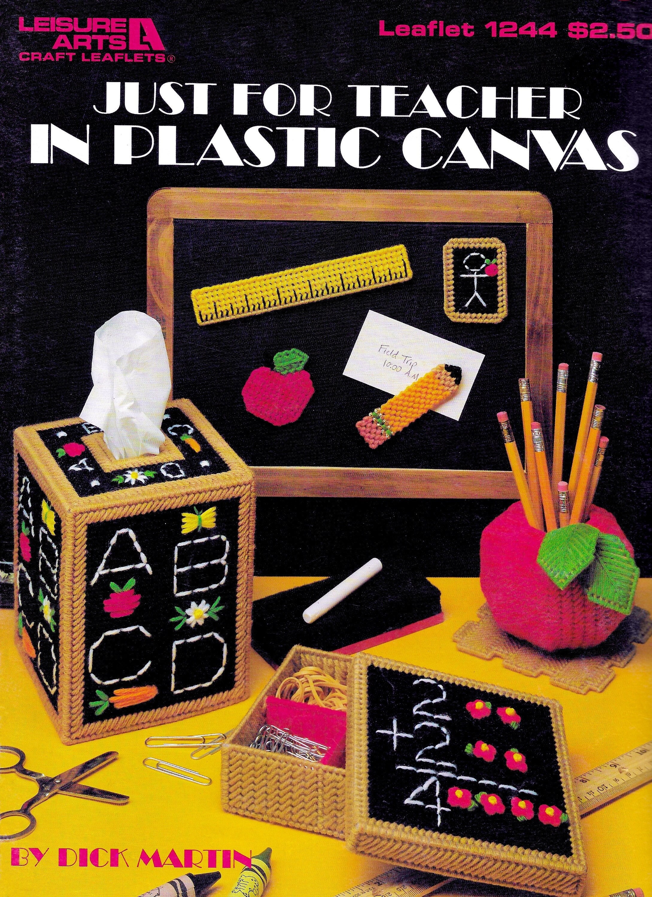 Art Caddy Plastic Canvas Needlecraft Pattern for Teachers