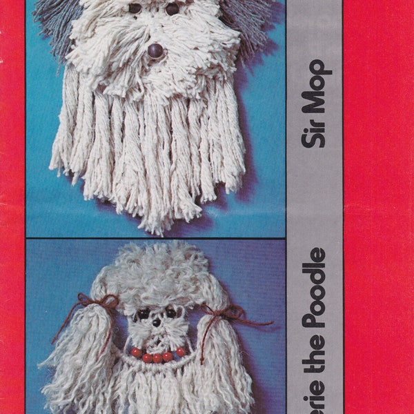 Poodle + Pup • 1970s Macrame Wall Hanging Art Animal Dog Doggy Puppy Patterns • How To Instruction Pattern Book 70s Vintage  • Retro PDF