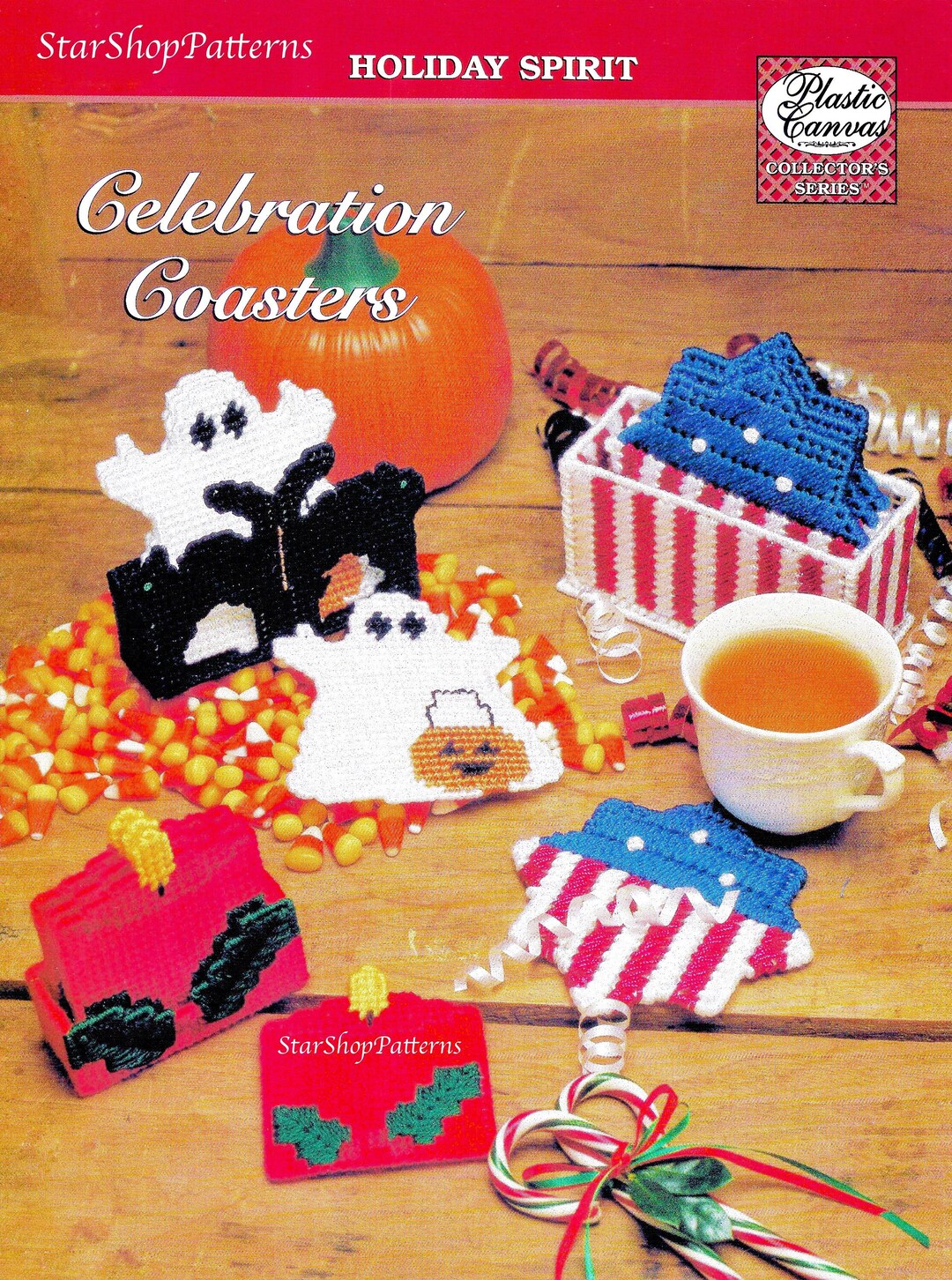 Christmas Plastic Canvas Pattern PDF • Coaster Plastic Canvas Pattern ...