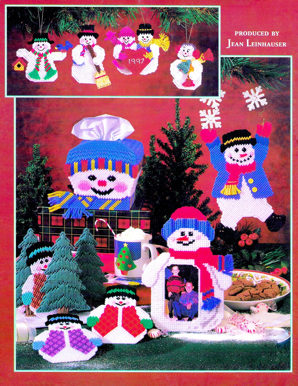 Vintage Snowman Plastic Canvas Pattern Book PDF Christmas - Etsy