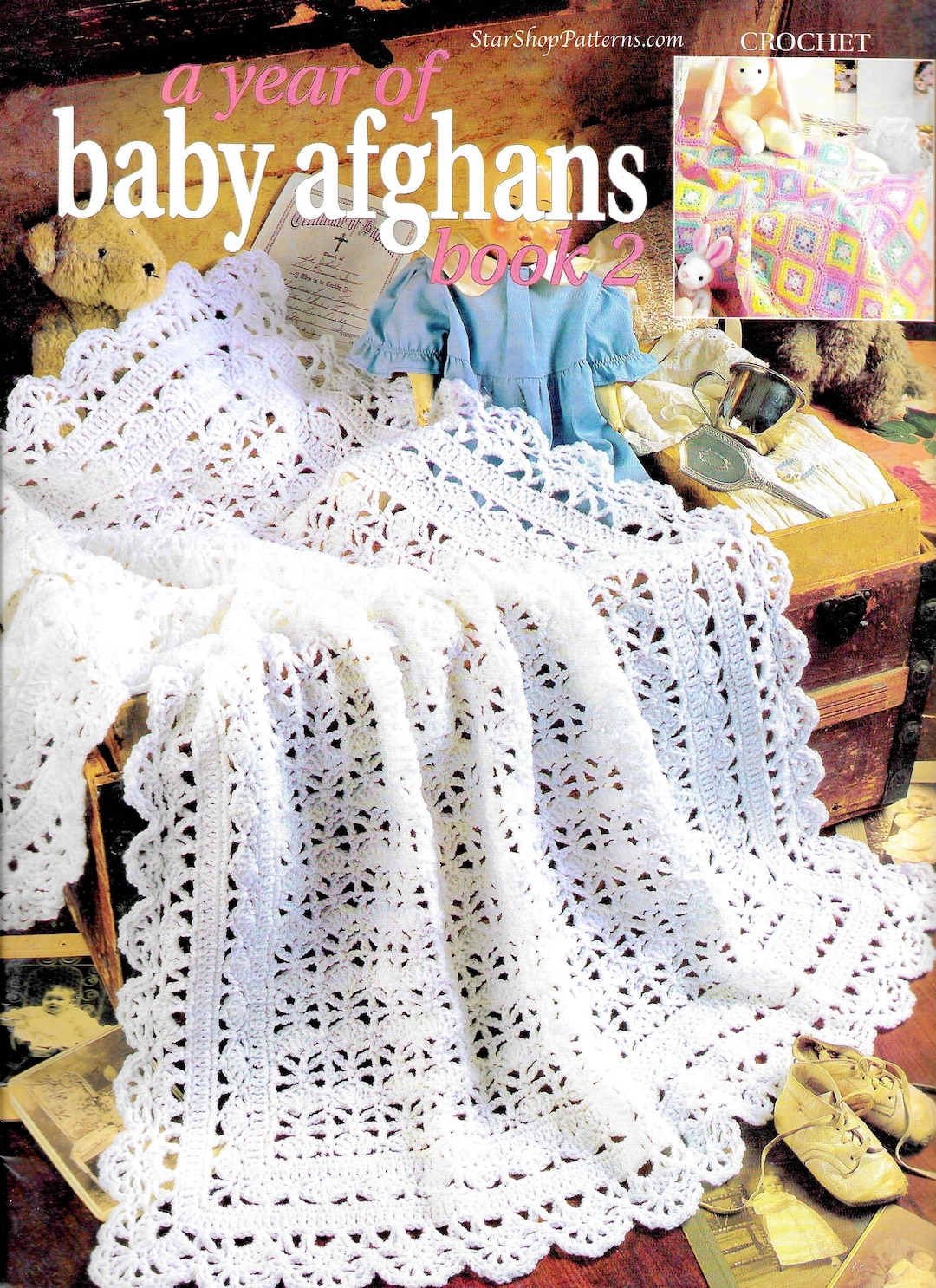 Vintage Crochet Afghan Pattern PDF Book Download Baby Blanket Crochet