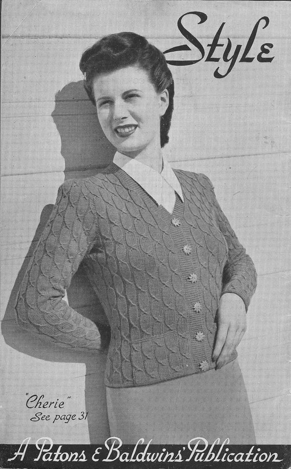 1940s style cardigan