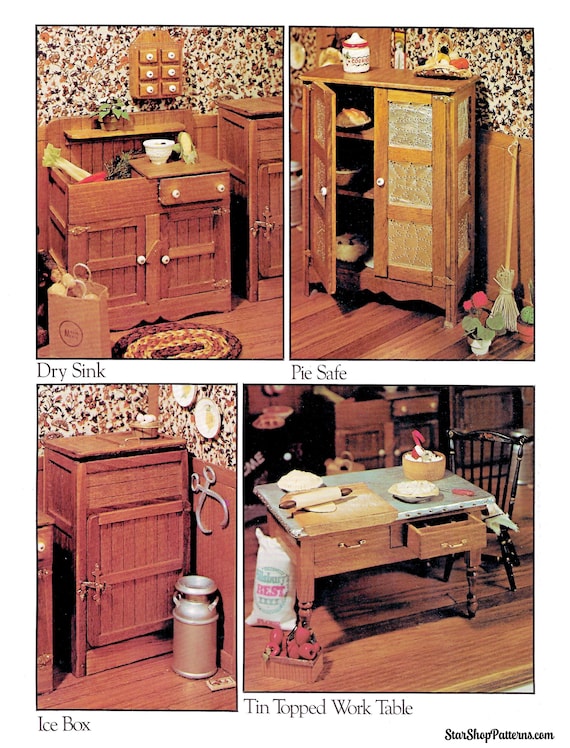 Vintage Miniature Dollhouse Furniture Pattern Book PDF • Country