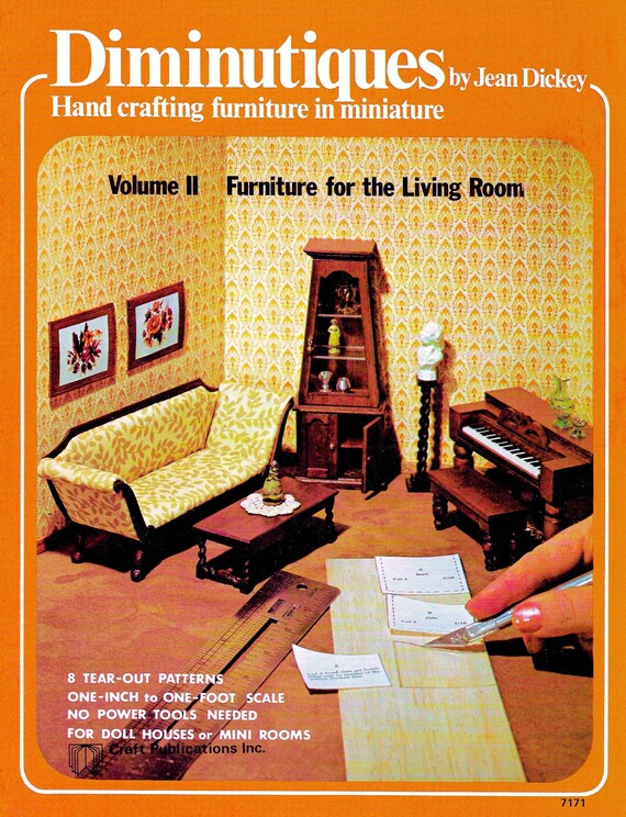 Vintage Miniature Dollhouse Furniture Pattern Book PDF Ebook Etsy