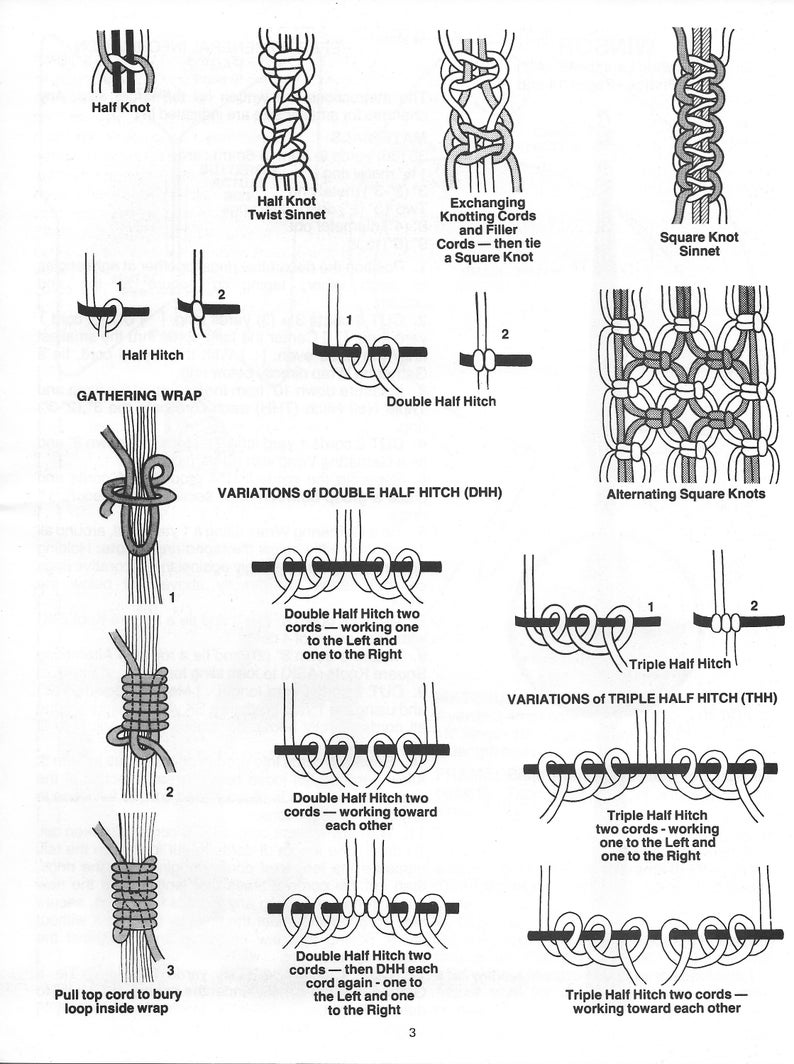 Плетение макраме схемы кашпо. Макраме буклет.