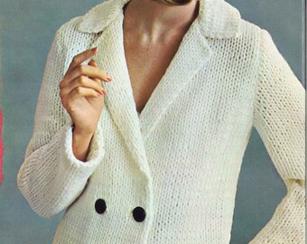 Red Rose & White Rose • 1960s Suit Jacket Cardigan Sweater Blazer