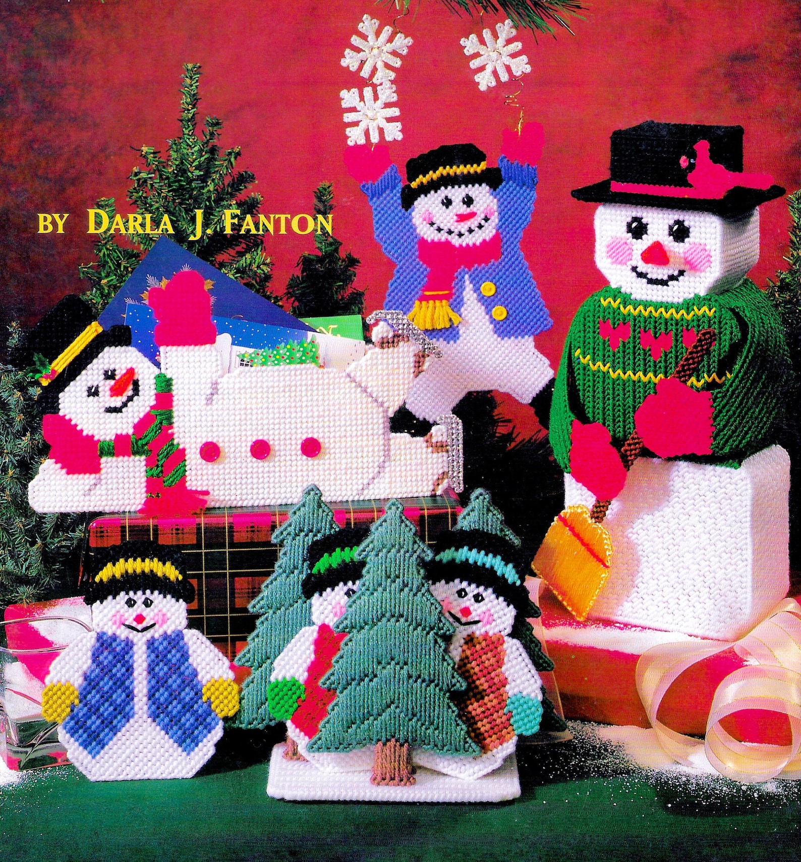 Vintage Snowman Plastic Canvas Pattern Book PDF Christmas - Etsy