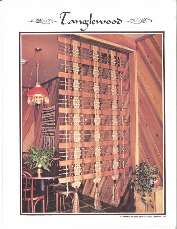 Buy Tanglewood Divider • Macrame 1970s Beaded Wall Hanging Bead