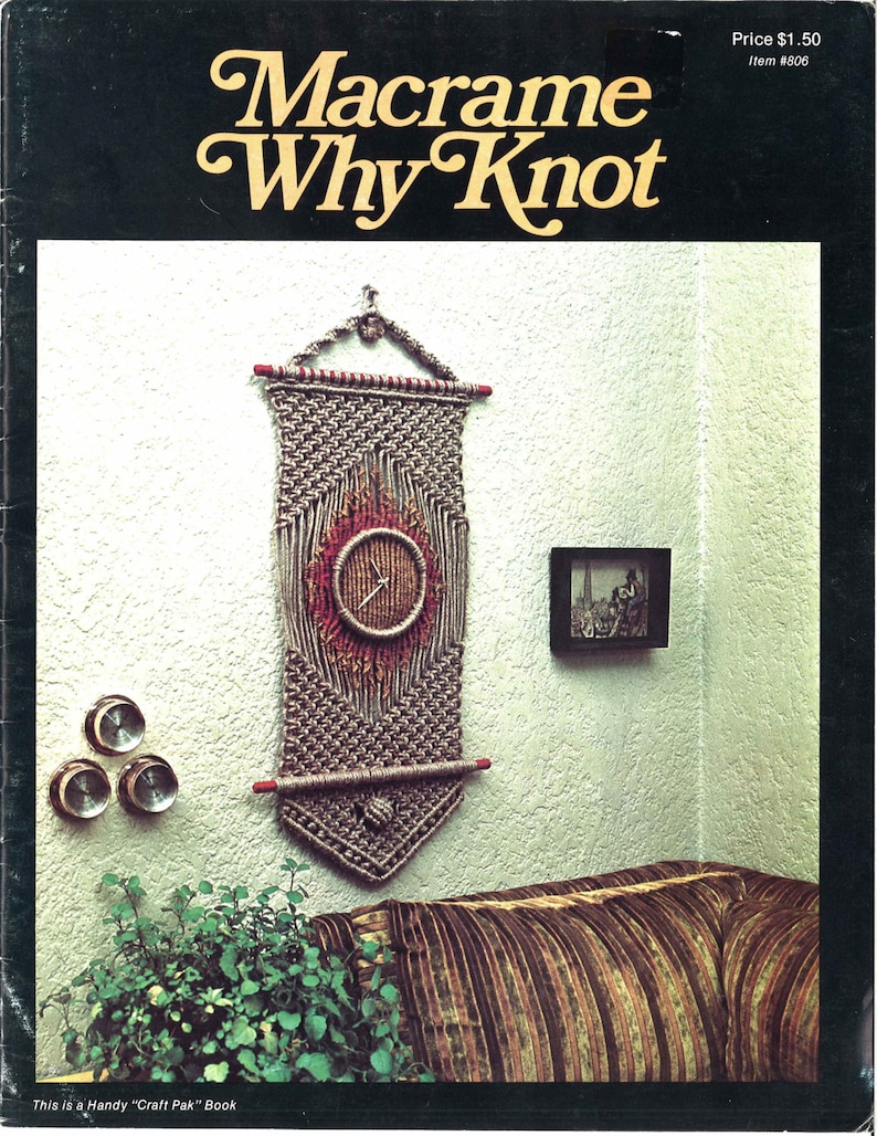 Macramé Why Knot 1970s Macrame Knots How to Instruction Etsy Canada