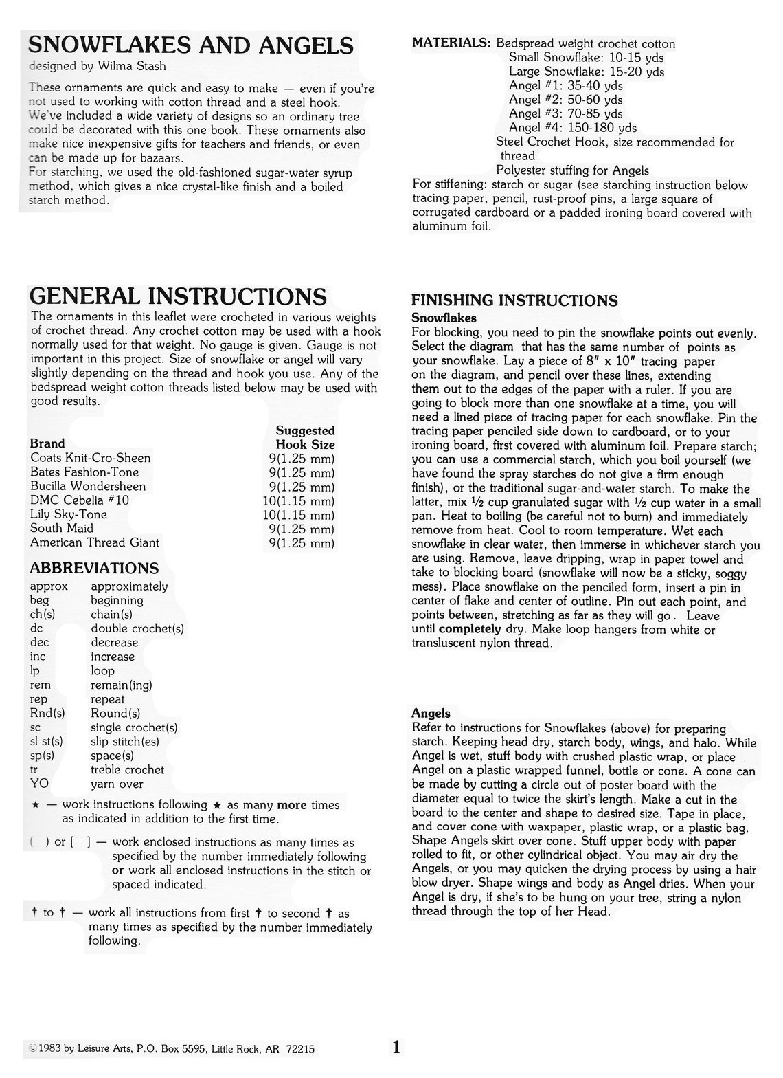 Vintage Crochet Snowflake Pattern Book PDF Digital Download - Etsy