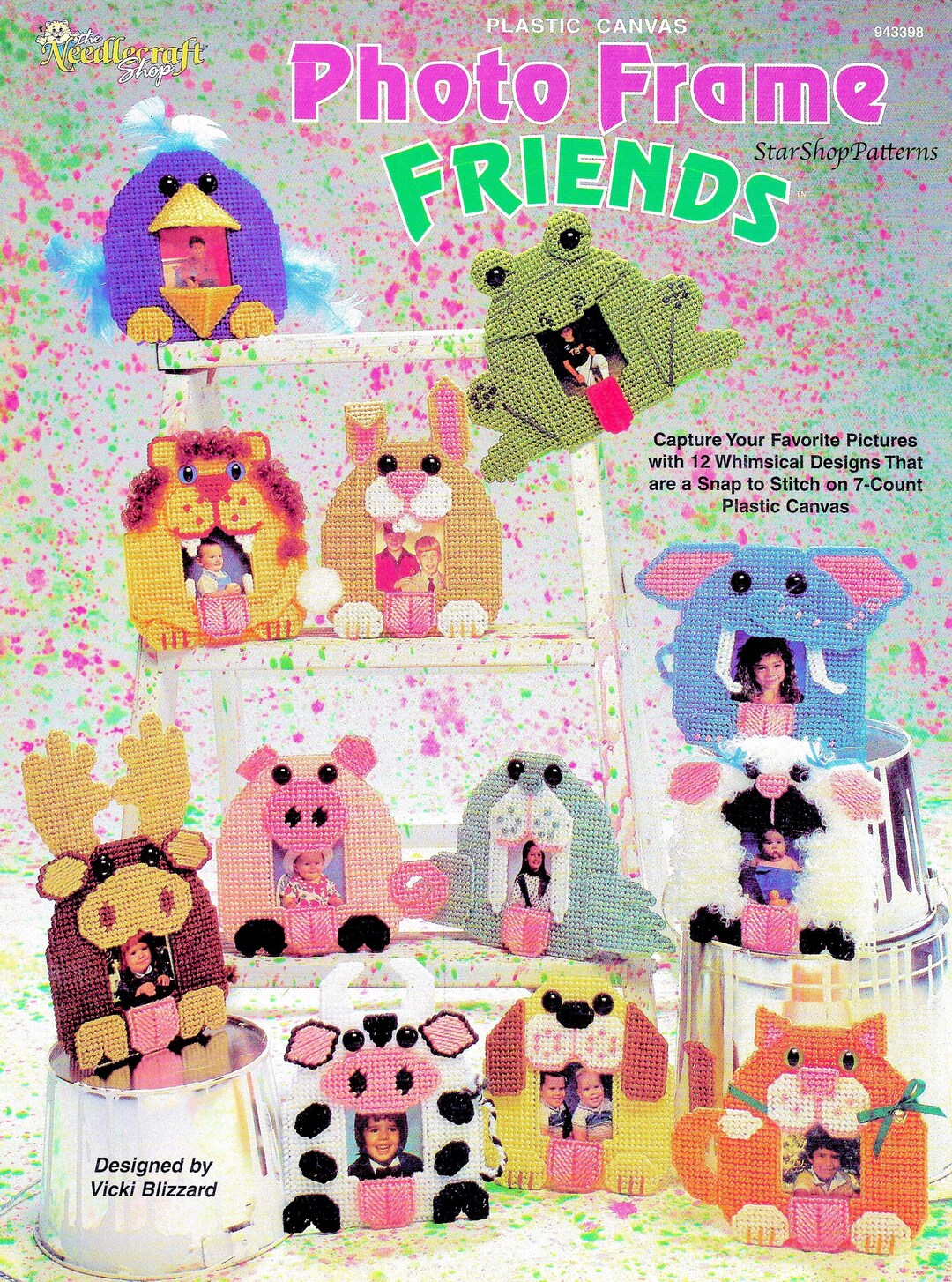 Vintage Plastic Canvas Pattern Book PDF Digital Download Animal Photo