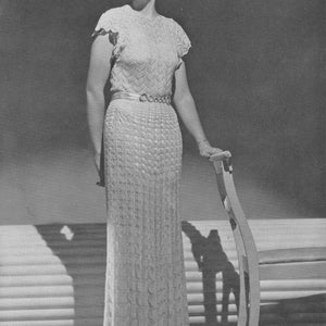 Minerva Style Book 1930s Paris Knitting Pattern PDF Women's Day Wedding Knit Dress Sweater Suit Top 30s Vintage Patterns ebook image 9