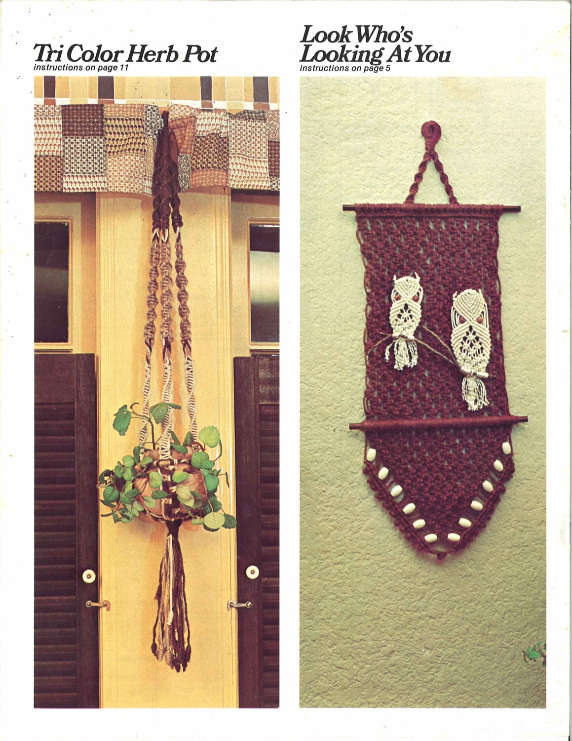 Macramé Why Knot 1970s Macrame Knots How to Instruction Etsy Canada