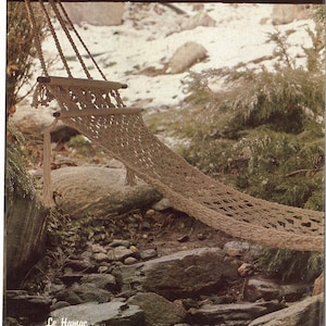 Le Hamac • Macrame Pattern 1970s Beaded Hammock Hanger • Wall Hanging Bead Curtain • Vintage Macramé Book Boho Hippie • Instant Download PDF