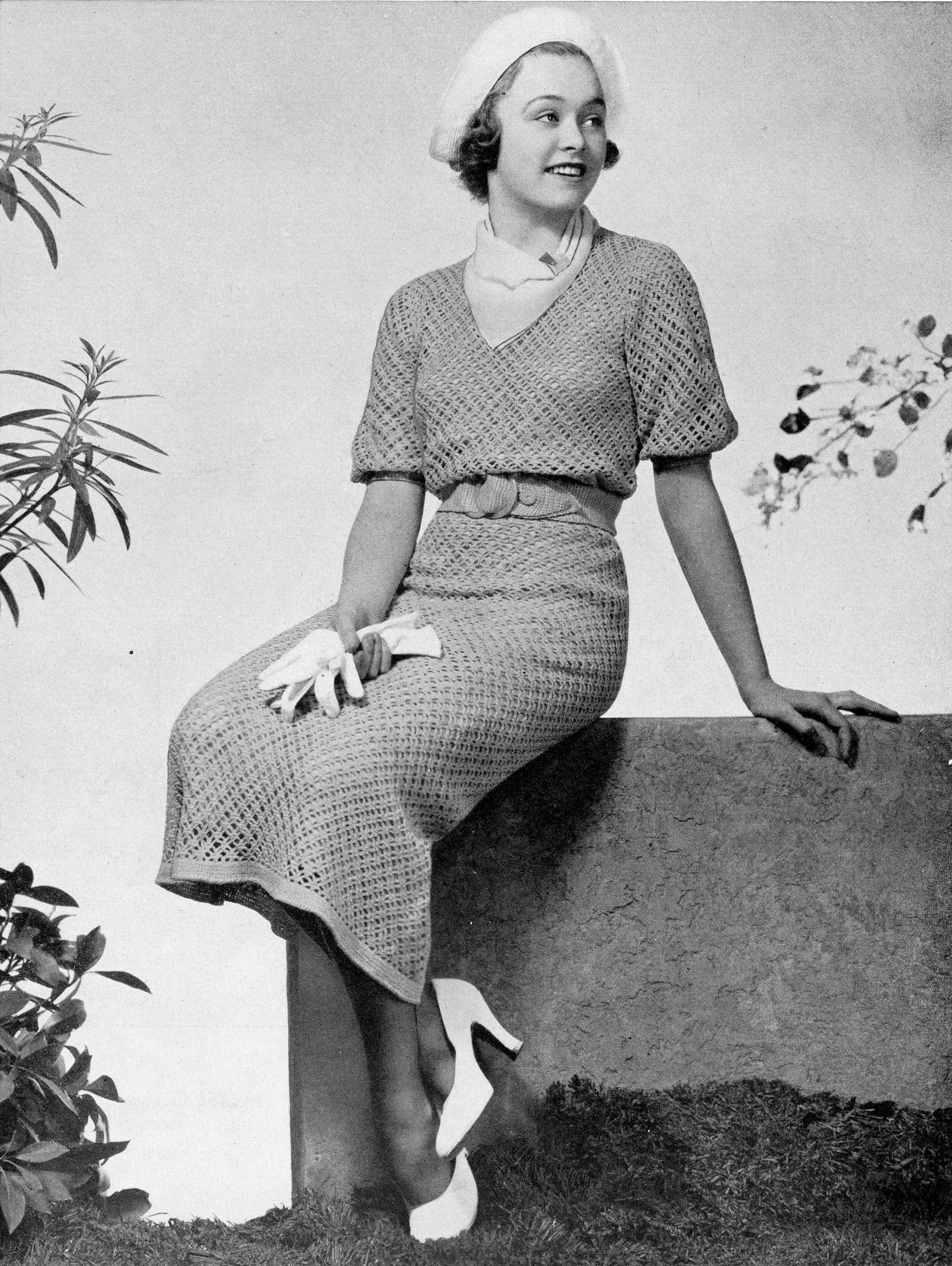 Country Club Dress 1930s Paris Crochet 