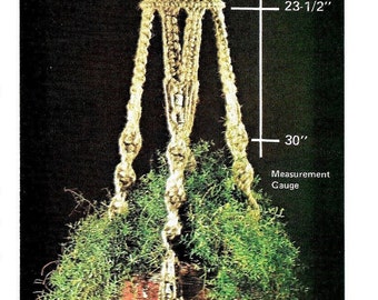Haitian Plant Holder • 1970s Macrame Boho Hanger Pattern Book • Home Macrame Pattern Booklet • 70s Vintage Macrame • Digital Download PDF