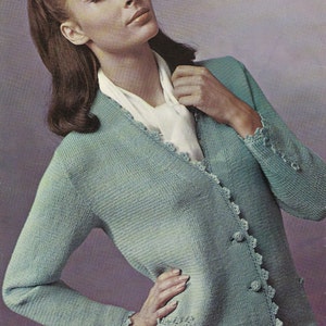 Cerulean Skies • 1960s Cardigan Pattern • Vintage Knitting Patterns • Retro Mary Maxim Volume 26 PDF