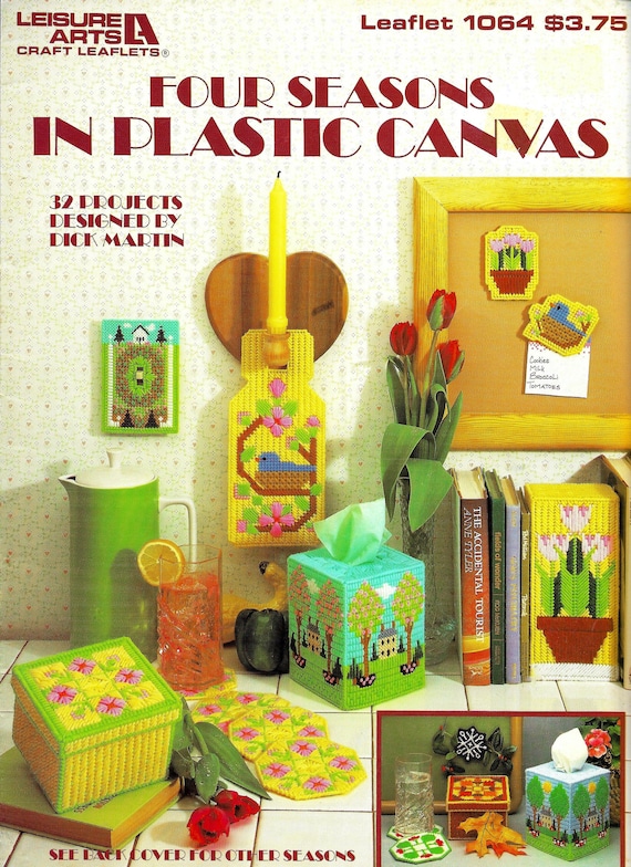 Easy Plastic Canvas Patterns - 4-Seasons Tissue Covers Plastic