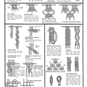 Vintage Macrame Pattern Book PDF • wall Art, Plant Hanger, Owl, Doormat ...