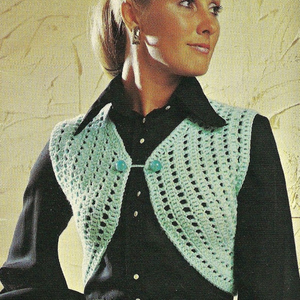 Sevillana Bolero • 1970s Shrug Pattern • Vintage Crochet Patterns • Retro Patons Beehive Booklet Colour Series No. 1 PDF