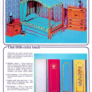 Vintage Miniature Dollhouse Furniture Pattern Book PDF Ebook Toy Doll ...