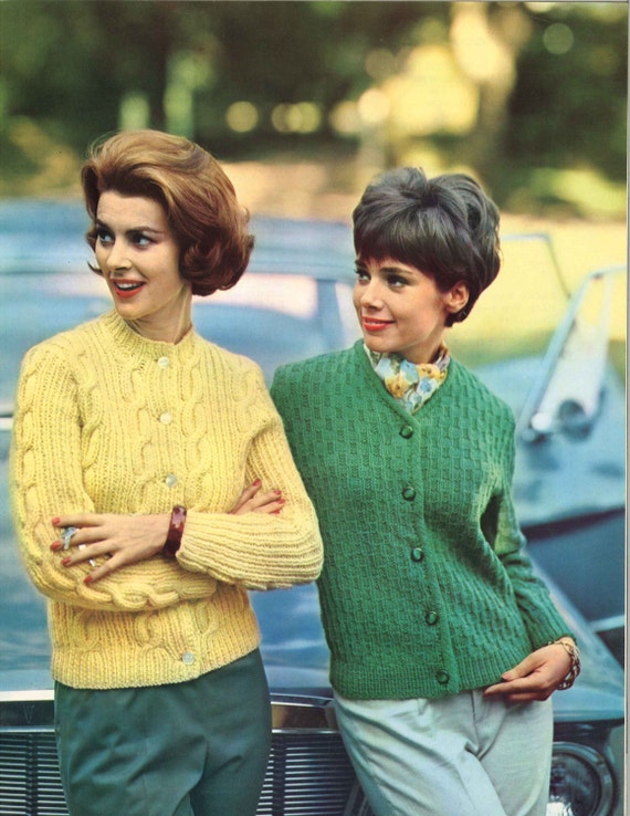 Daffodil & Ivy 1960s Cardigan Sweater Patterns 60s Vintage - Etsy