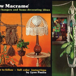 Mönsterbok för vintagemakramé i PDF-format • Makramélampa, väggbonad, växthängare