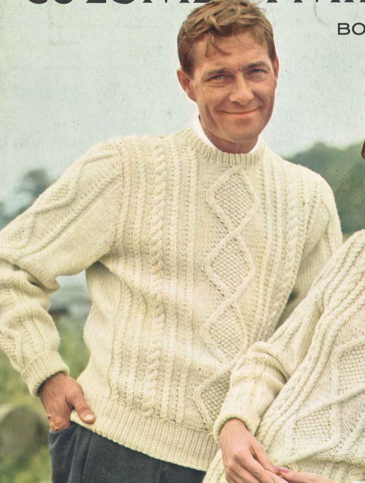 Aran Isle 1960s Pullover Sweater Patterns 60s Vintage - Etsy Canada